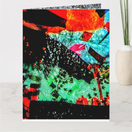 Helder kalmerend Wenskaart, Droge bloem abstract Kaart