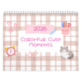 Helder Kawaii Kitty Kunstkalender Kalender (Hoes)