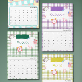 Helder Kawaii Kitty Kunstkalender Kalender