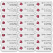 Helder kerst retouradres Aangepast transparant Sticker (Voorkant)