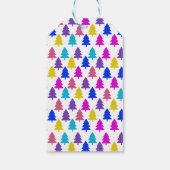 Helder kerstboom patroon cadeaulabel (Achterkant)