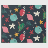 Helder kerstfeest cadeaupapier (Vlak)