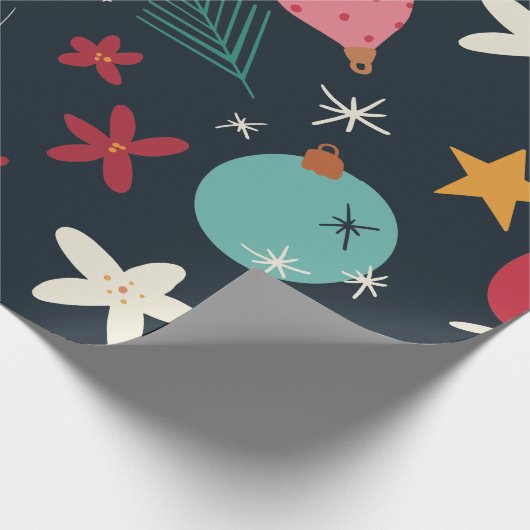 Helder kerstfeest cadeaupapier (Hoek)