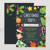 Helder kerstfeest uitnodiging (Voorkant / Achterkant)