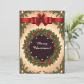 Helder kerstkrans kaart (Staand voorkant)