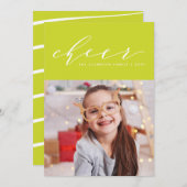 Helder Kerstmis één foto Feestdagenkaart (Voorkant / Achterkant)