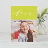 Helder Kerstmis één foto Feestdagenkaart (Staand voorkant)