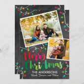 Helder Kerstmis Kerstlicht Feestdagenkaart (Voorkant / Achterkant)