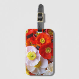 Helder Klaproos Bloemen Bagagelabel