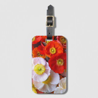 Helder Klaproos Bloemen Bagagelabel