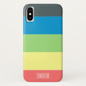 Helder Kleurblok Naam Case-Mate iPhone Case (Achterkant)