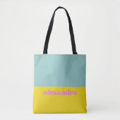 Helder Kleurblok Persoonlijk Tote Bag (Voorkant)