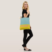 Helder Kleurblok Persoonlijk Tote Bag (Op model)