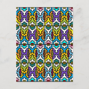 Helder kleuren Afrikaans patroon Briefkaart