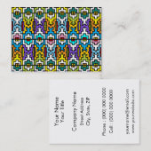 Helder kleuren Afrikaans patroon Visitekaartje (Voorkant / Achterkant)