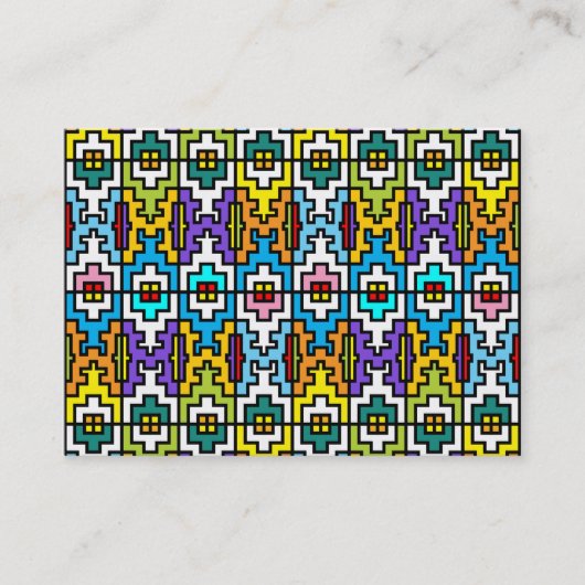 Helder kleuren Afrikaans patroon Visitekaartje (Voorkant)