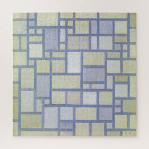 Helder kleuren grijze lijnen Piet Mondrian Legpuzzel