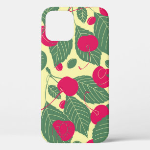 Helder kleurenzomerpatroon met kersen. Verlichtste Case-Mate iPhone Case