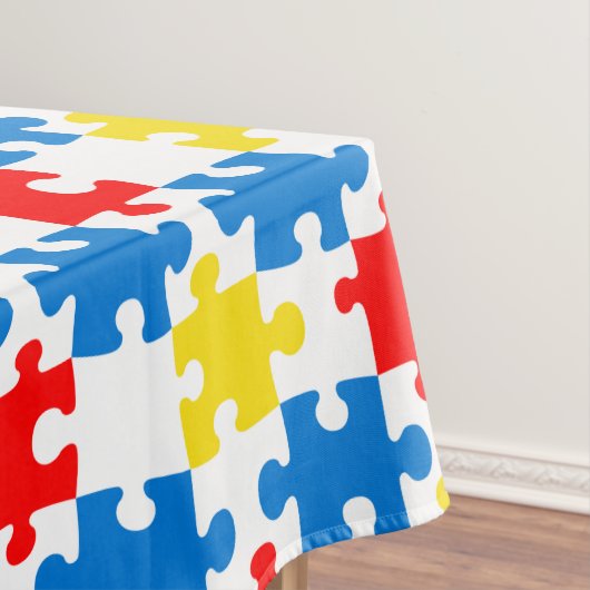 Helder Kleurig Puzzelstuk Patroon Tafelkleed (Voorbeeld)