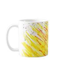 Helder kleurrijk abstract geel sinaasappel rood zw