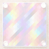 Helder Kleurrijk Abstract Geometrisch Patroon Glazen Onderzetter (Achterkant)