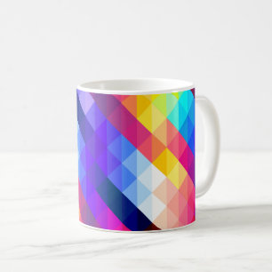 Helder Kleurrijk Abstract Geometrisch Patroon Koffiemok