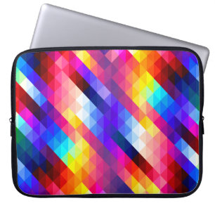 Helder Kleurrijk Abstract Geometrisch Patroon Laptop Sleeve