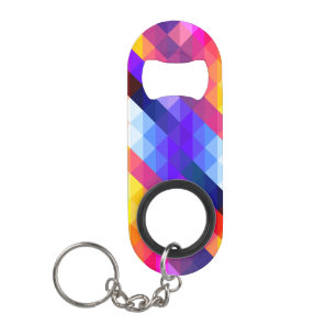 Helder Kleurrijk Abstract Geometrisch Patroon Mini Flessenopener