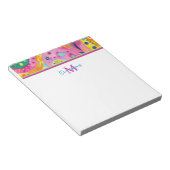 Helder kleurrijk Abstract geometrisch recept Notitieblok (Schuin)