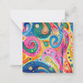 Helder kleurrijk Abstract geometrisch recept Notitiekaartje (Achterkant)