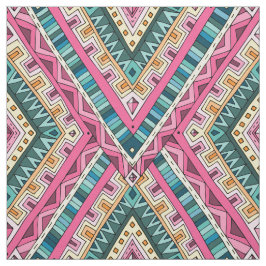 Helder Kleurrijk abstract stammenpatroon Boho Stof