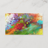 helder kleurrijk abstract visitekaartje (Achterkant)