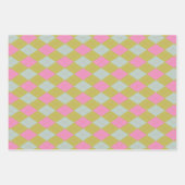 Helder kleurrijk argyle patroon inpakpapier vel (Voorkant)