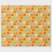 Helder kleurrijk besvruchten patroon cadeaupapier (Vlak)