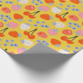 Helder kleurrijk besvruchten patroon cadeaupapier (Hoek)