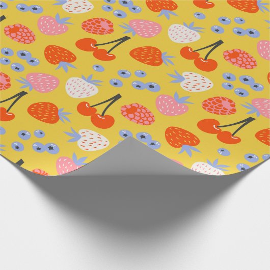 Helder kleurrijk besvruchten patroon cadeaupapier (Hoek)