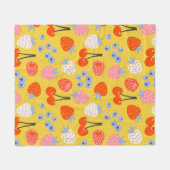 Helder kleurrijk besvruchten patroon fleece deken (Voorkant (Horizontaal))