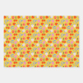 Helder kleurrijk besvruchten patroon inpakpapier vel (Voorkant)