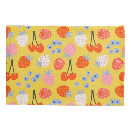 Helder kleurrijk besvruchten patroon kussensloop (Achterkant-Links)