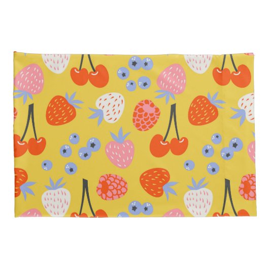 Helder kleurrijk besvruchten patroon kussensloop (Achterkant-Rechts)