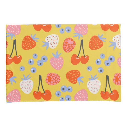 Helder kleurrijk besvruchten patroon kussensloop (Voorkant-Rechts)