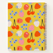 Helder kleurrijk besvruchten patroon notitieboek (Achterkant)