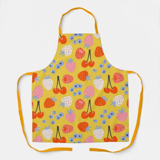 Helder kleurrijk besvruchten patroon schort (Voorkant)