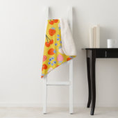 Helder kleurrijk besvruchten patroon sherpa deken (In situ)