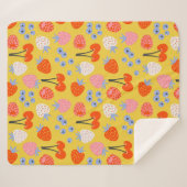 Helder kleurrijk besvruchten patroon sherpa deken (Voorkant (horizontaal))