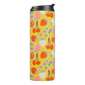 Helder kleurrijk besvruchten patroon thermosbeker (Gedraaid links)