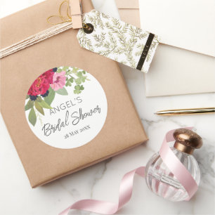 Helder & kleurrijk bloemboeket Vrijgezellenfeest Ronde Sticker