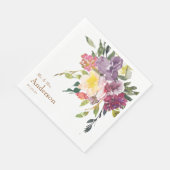  Helder Kleurrijk Bloemen Mr. & Mrs. Wedding Servet (Hoek)