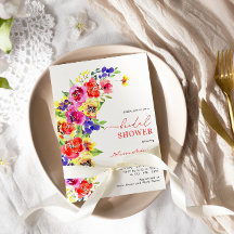 Helder kleurrijk bloemig Vrijgezellenfeest