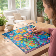 Helder Kleurrijk Bloemmotief